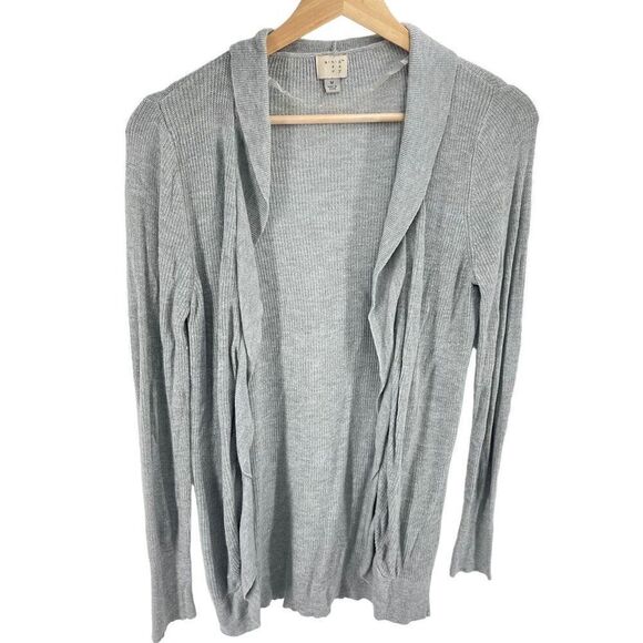 A New Day Womens Cardigan Sweater Open Front Knit Long Sleeve Gray Size Medium - Picture 8 of 8